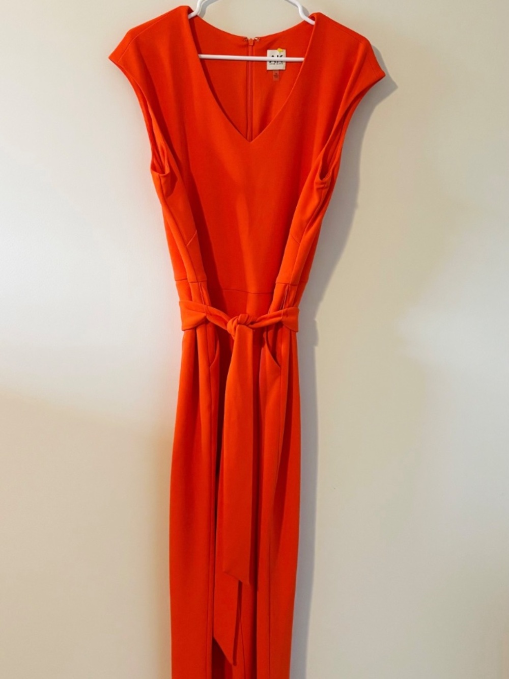 Anne Klein Structured Orange Jumpsuit